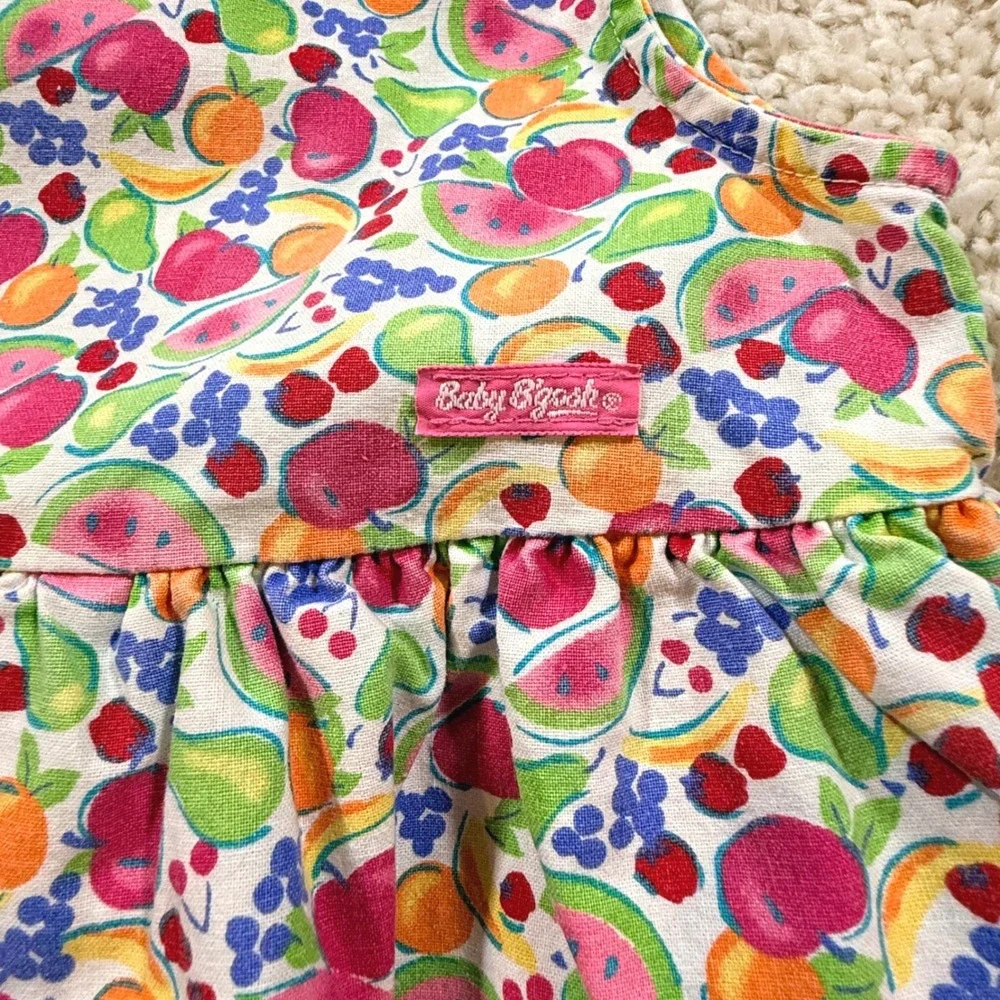 Vintage Baby OshKosh Bgosh Fruit Print Bubble Romper‎ 12M Hard to Find HTF Rare